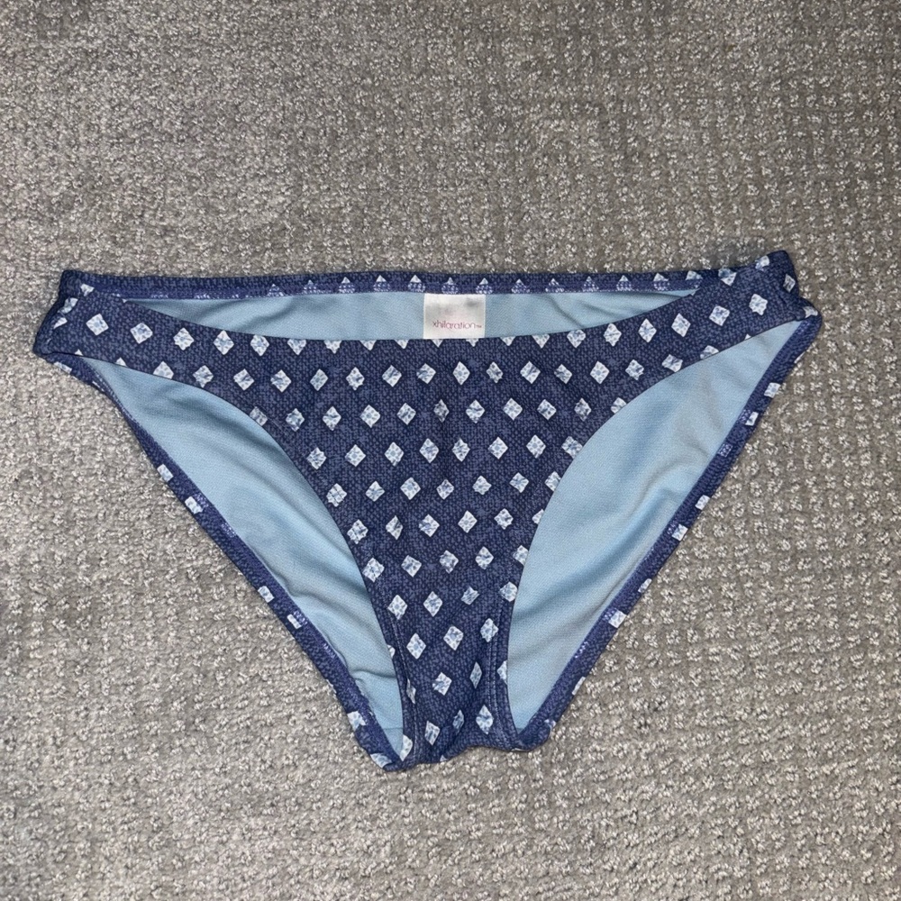 Xhilaration Blue and White Bikini Bottom